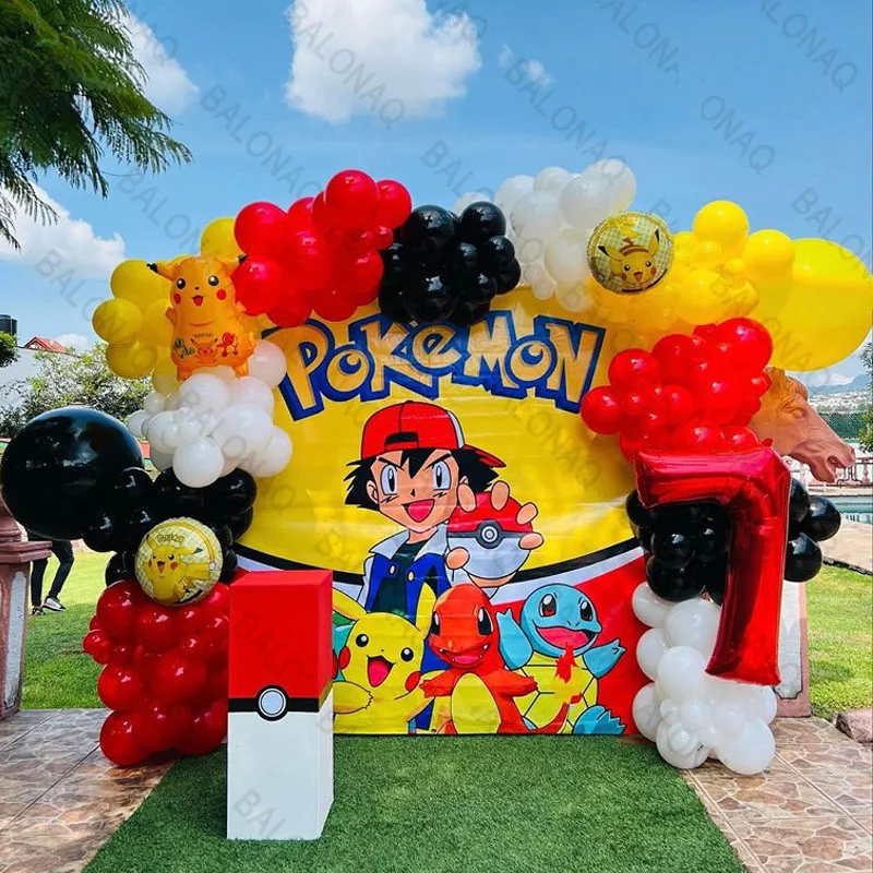 Balloon Arch Kit - مجموعة أقواس بالونات بتصميم بيكاتشو الكرتوني