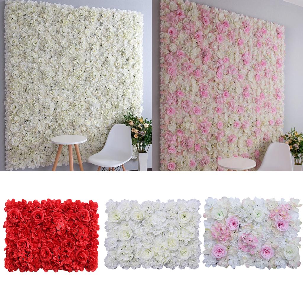 Flower Wall Panel - لوحات لوحة زهور الزفاف الاصطناعية الرومانسية