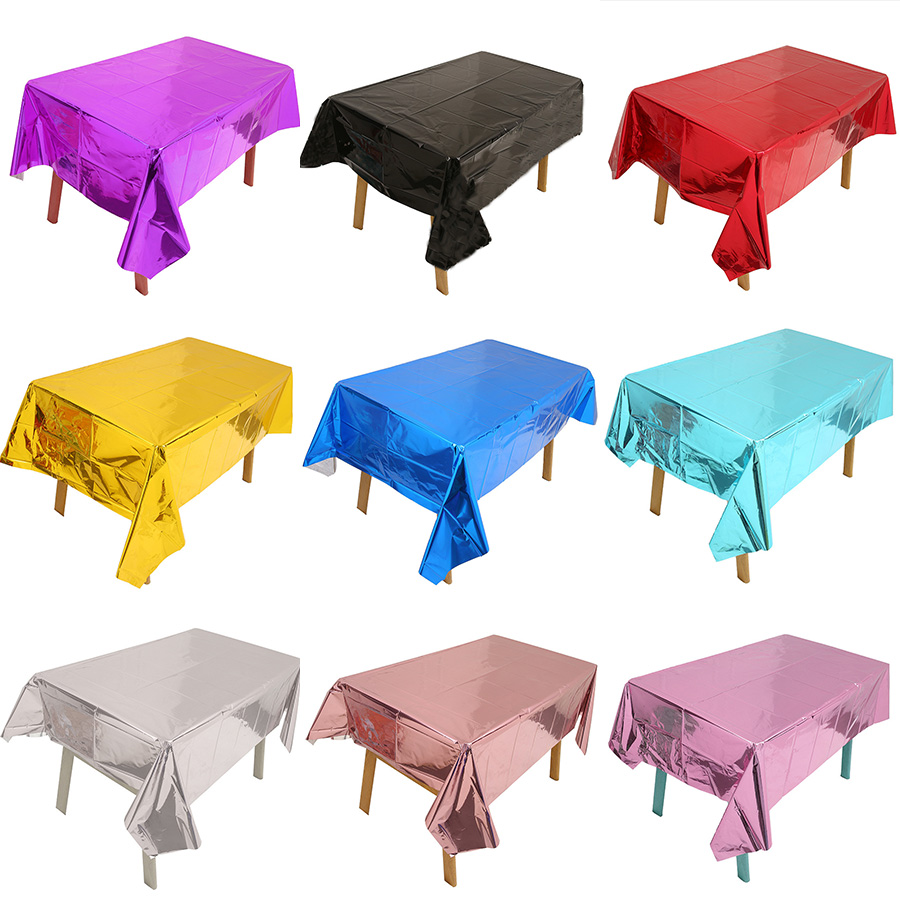 Table Cloth Disposable - مفرش شظية من الذهب الوردي للاستعمال