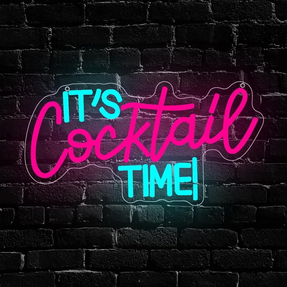 Neon Sign Party - لافتة نيون للكوكتيلات تعمل بالـ USB،