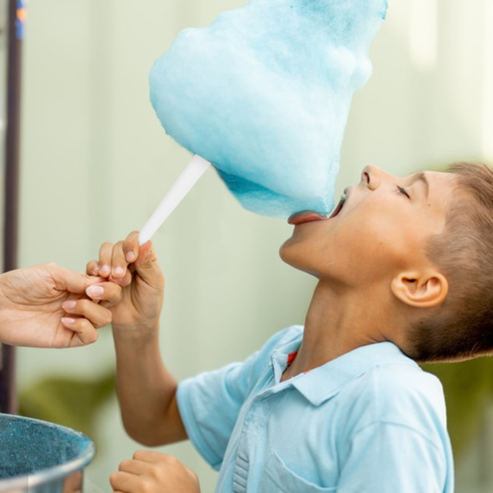 20 قطعة من أعواد الحلوى الورقي - مراجعة Cotton Candy Cone وسعره