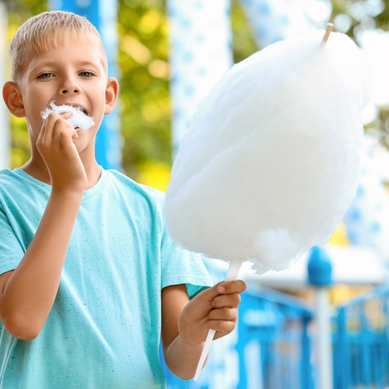 20 قطعة من أعواد الحلوى الورقي - مراجعة Cotton Candy Cone وسعره