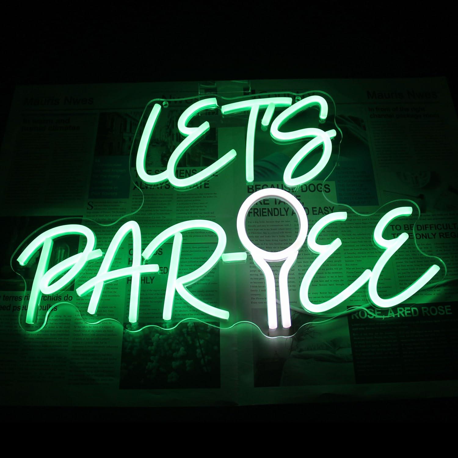 لافتة نيون LED قابلة للتعتيم ب - مراجعة Neon Sign Party وسعره