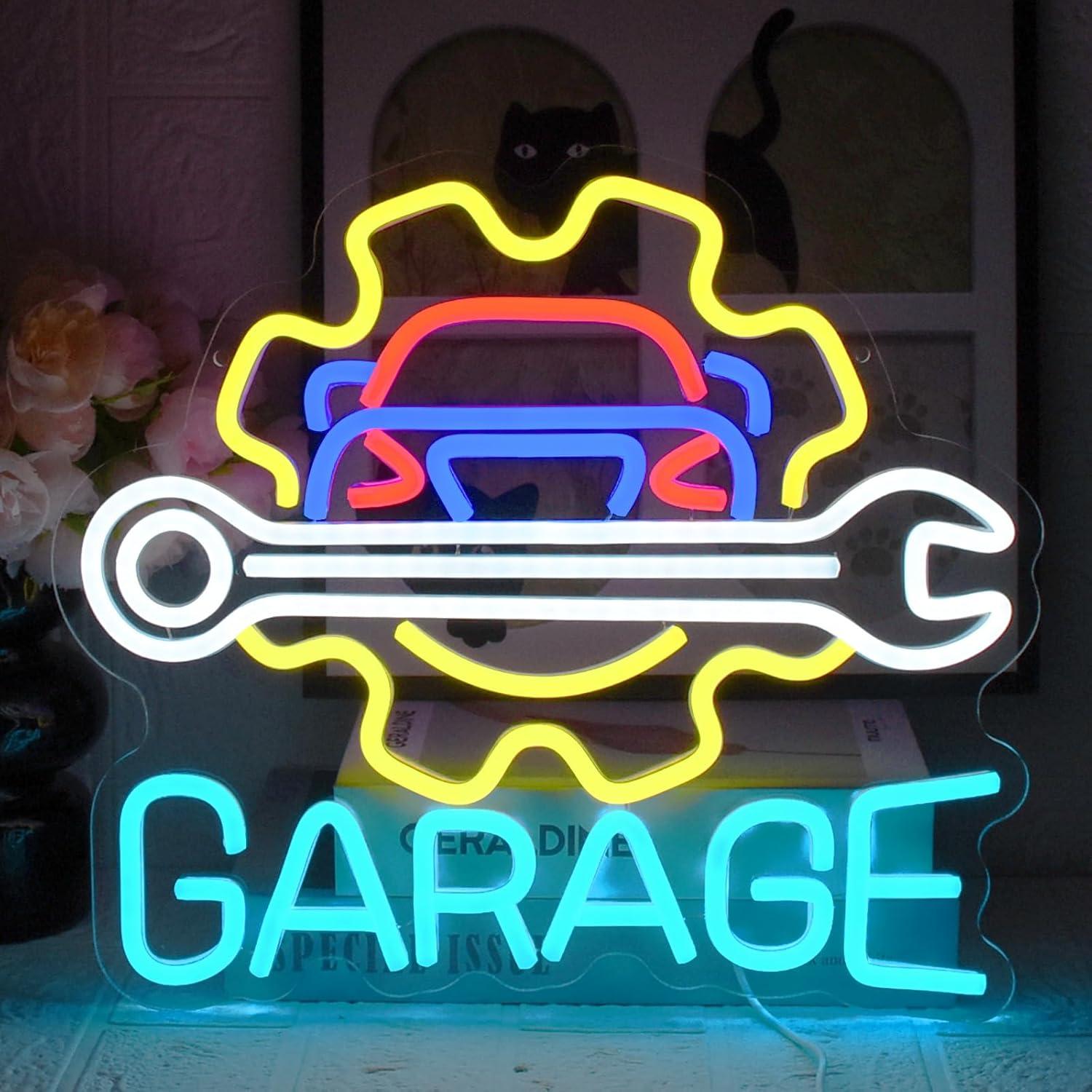 لافتة نيون للجراج تعمل بالـ US - مراجعة Neon Sign Party وسعره