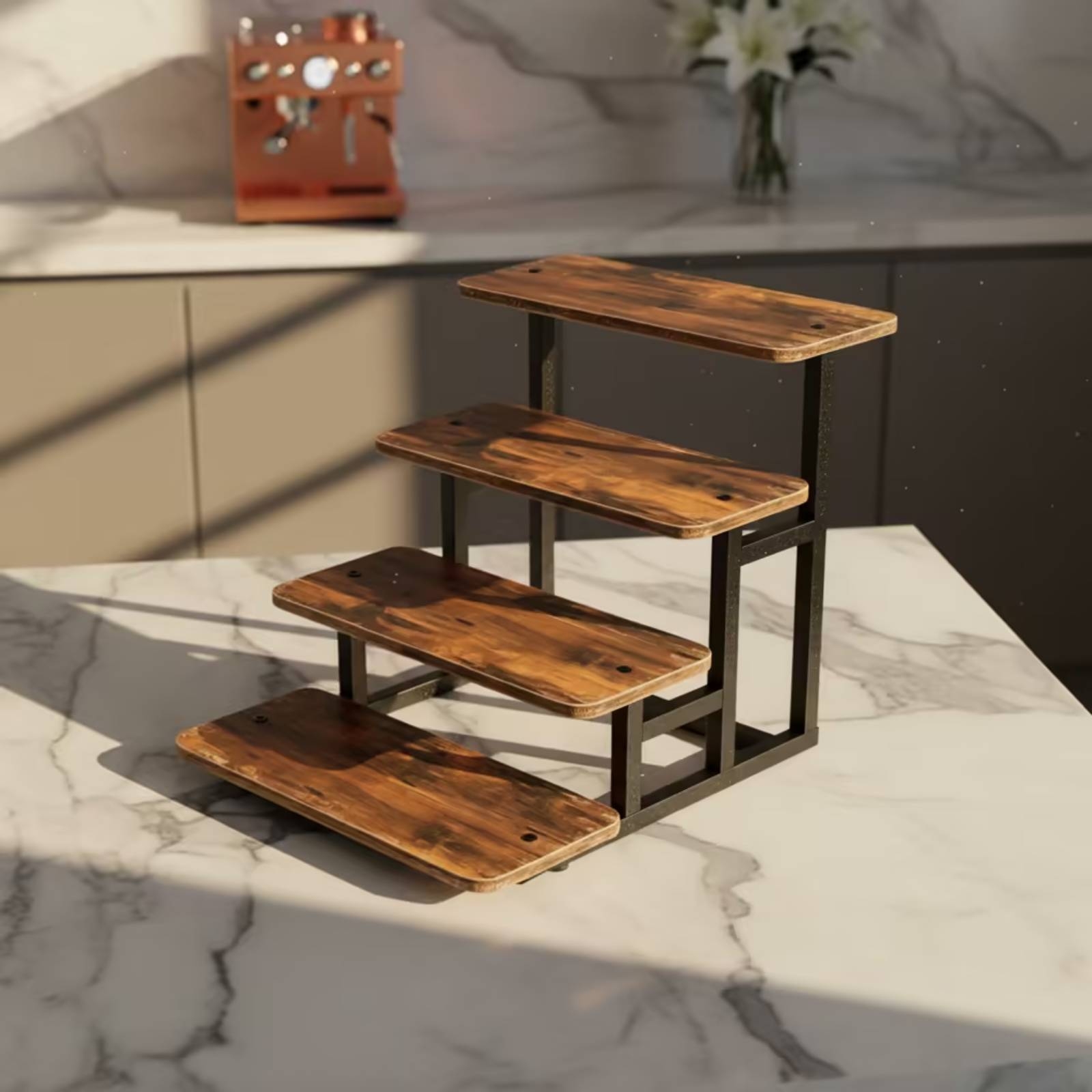 حامل عرض خشبي من 4 طبقات لعرض  - مراجعة Cupcake Stand Tier وسعره