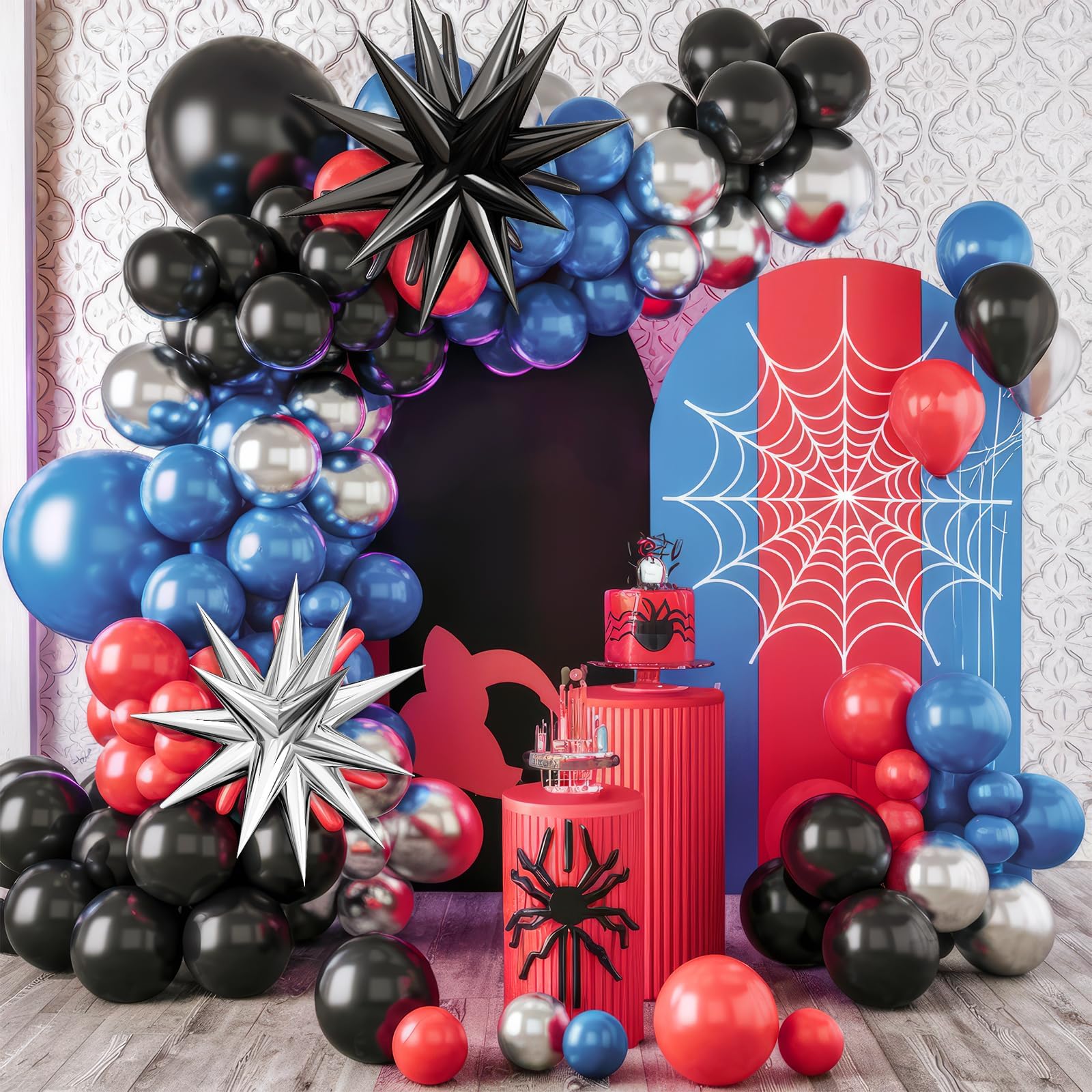 107 قطعة قوس بالون أزرق أحمر أ - مراجعة Balloon Arch Kit وسعره