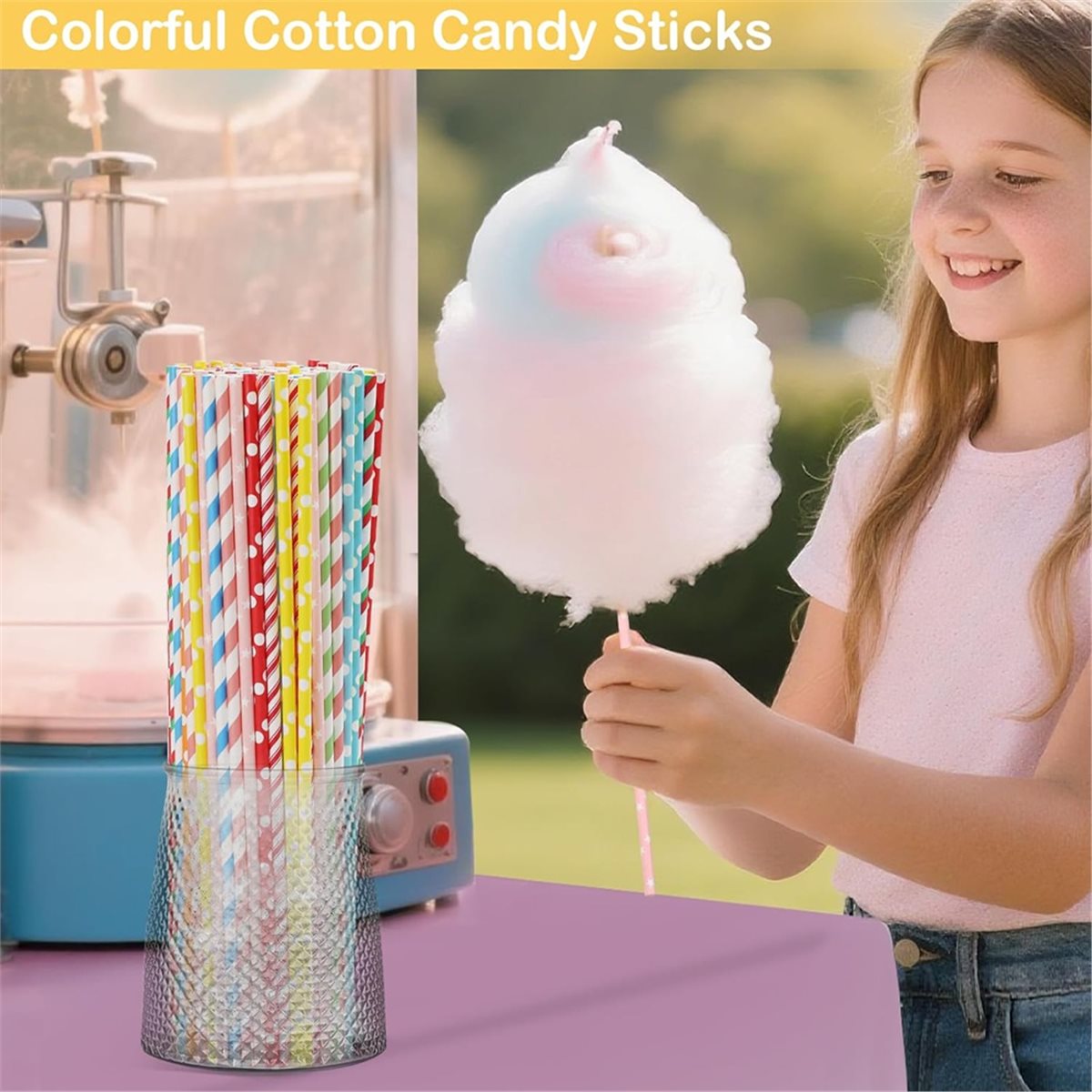 ABZT 200 قطعة من مخاريط حلوى ا - مراجعة Cotton Candy Cone وسعره