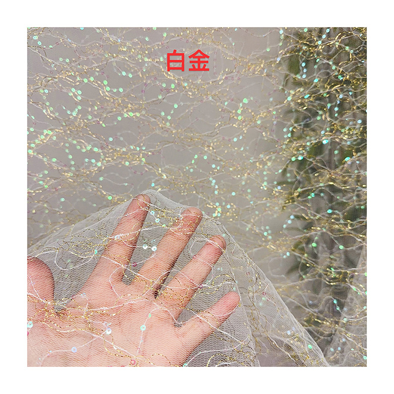 4 ألوان الفرنسية تول فستان الح - مراجعة Glitter Tablecloth وسعره