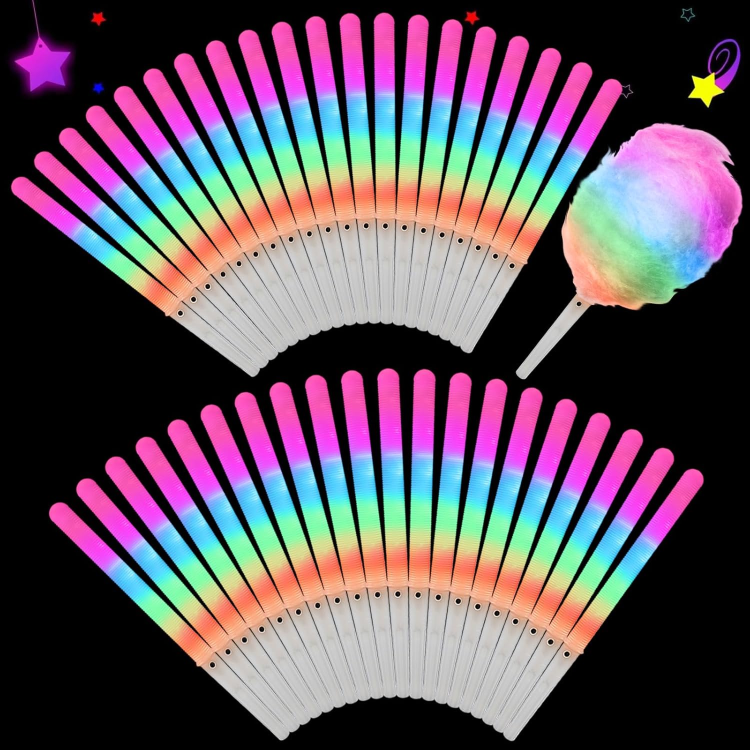 20 قطعة من مخاريط حلوى القطن ا - مراجعة Cotton Candy Cone وسعره