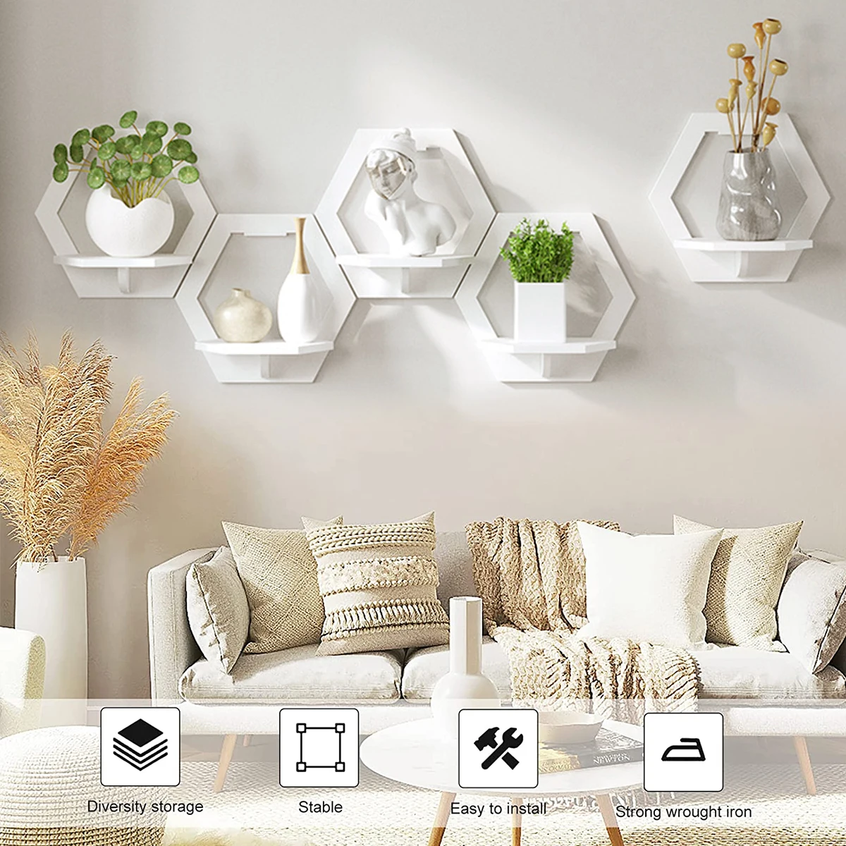 3 قطعة رف جدار مسدس لكمة الحرة - مراجعة Flower Wall Panel وسعره