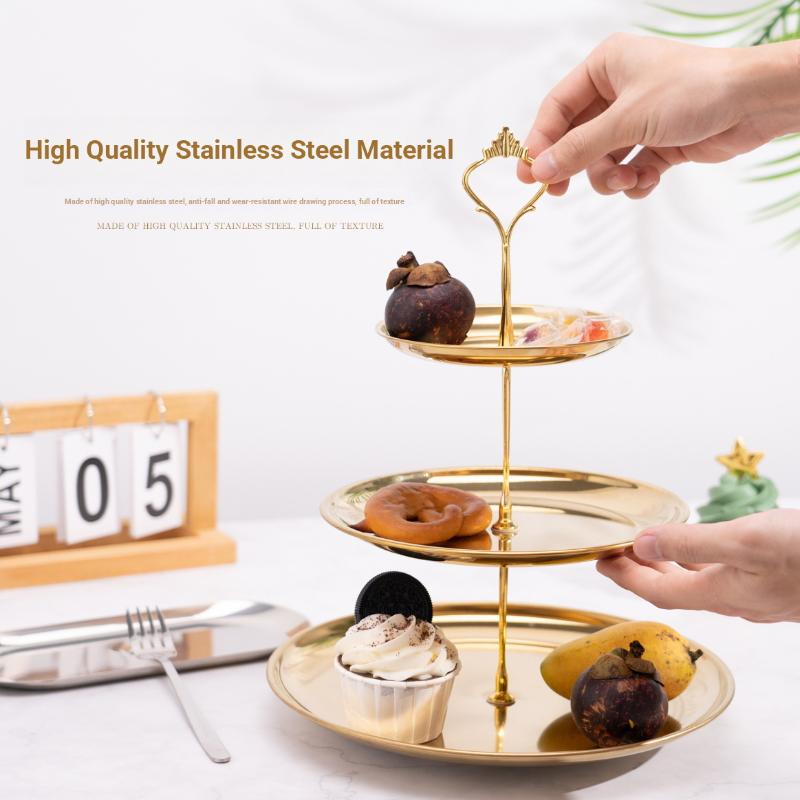 حامل كيك ذهبي وفضي بطبقتين/ثلا - مراجعة Cupcake Stand Tier وسعره