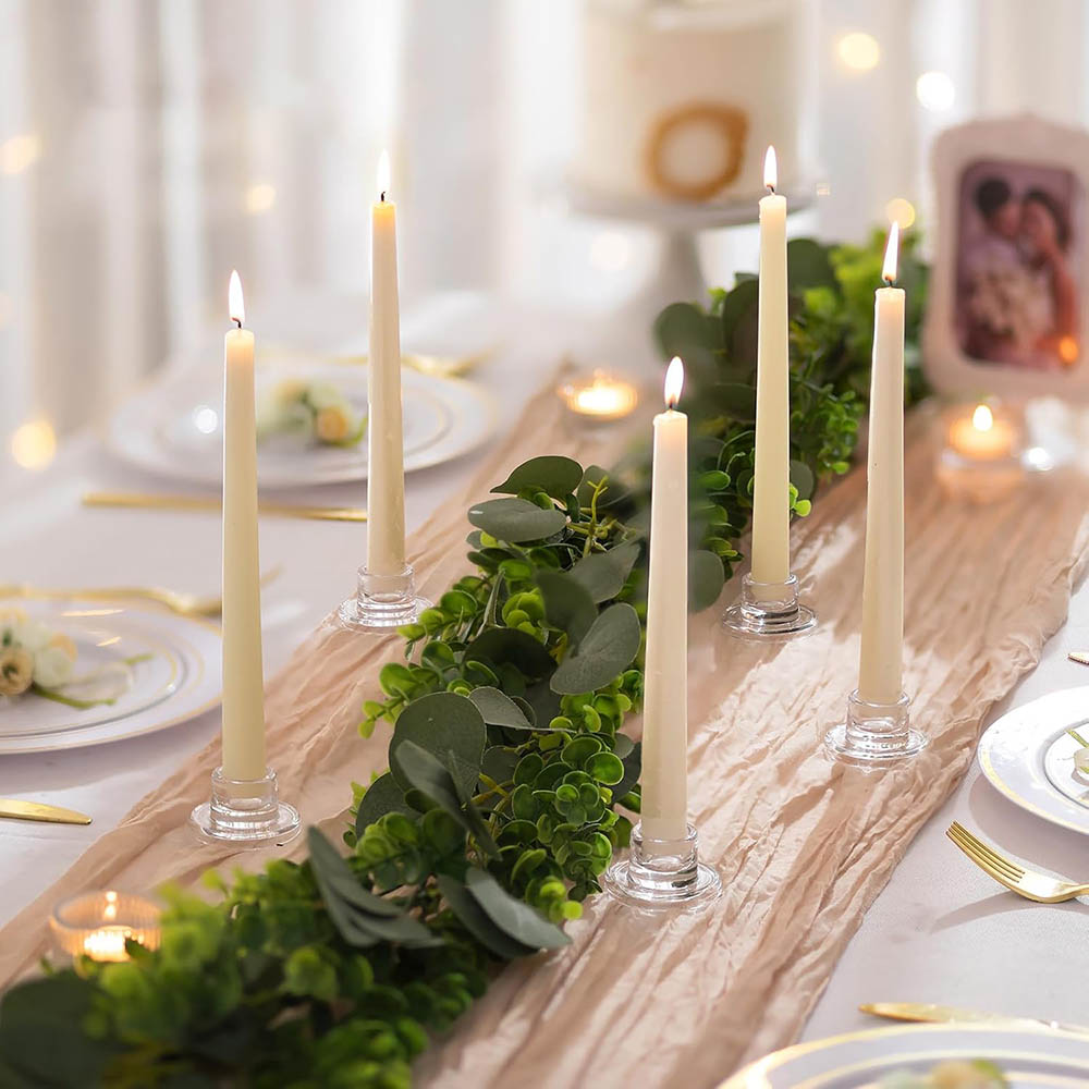حاملات شموع شفافة قصيرة مدببة  - مراجعة Centerpiece Stick وسعره