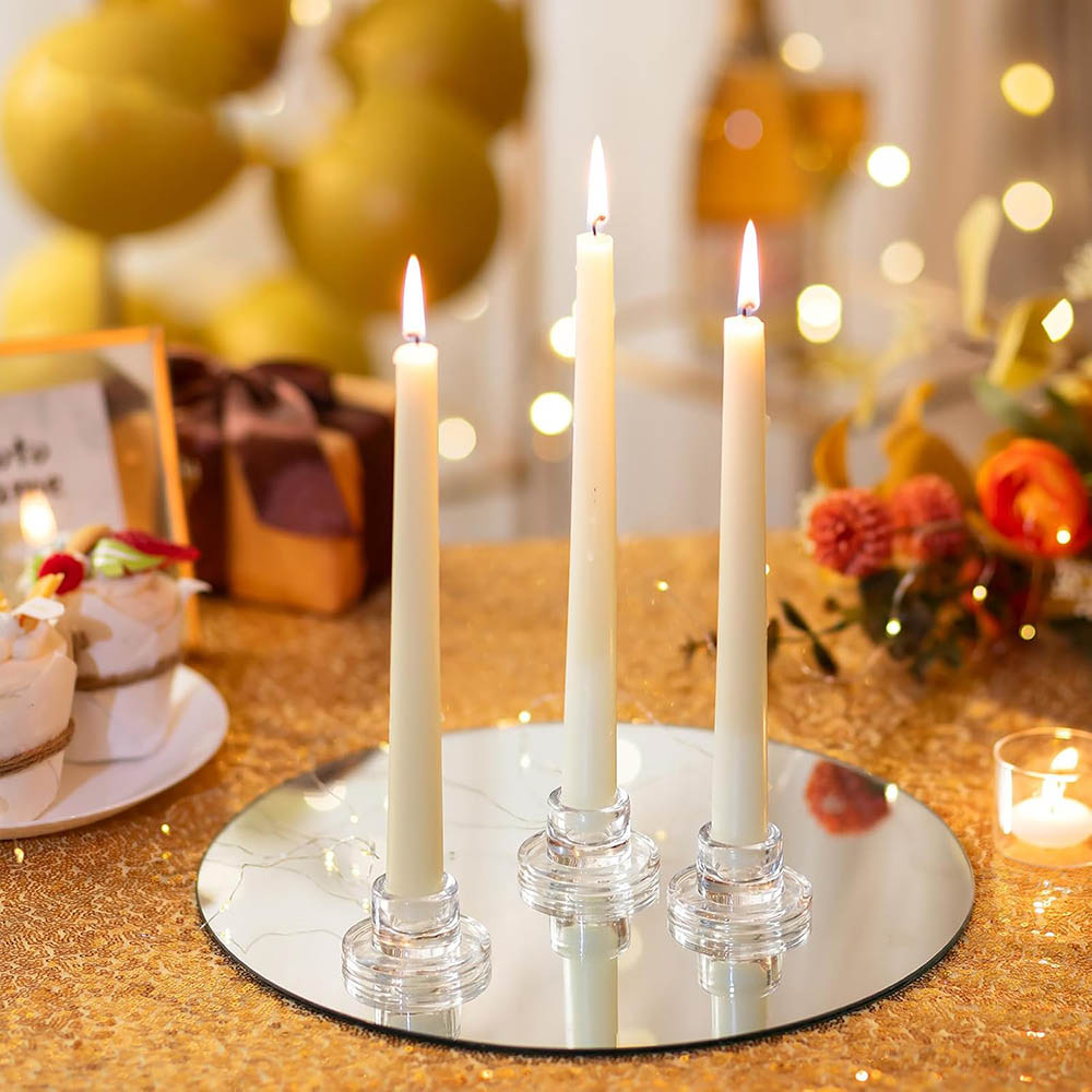 حاملات شموع شفافة قصيرة مدببة  - مراجعة Centerpiece Stick وسعره