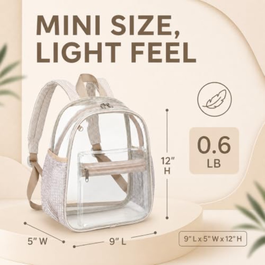 حقيبة ظهر شفافة صغيرة لفعاليات - مراجعة Event & Party Supply وسعره
