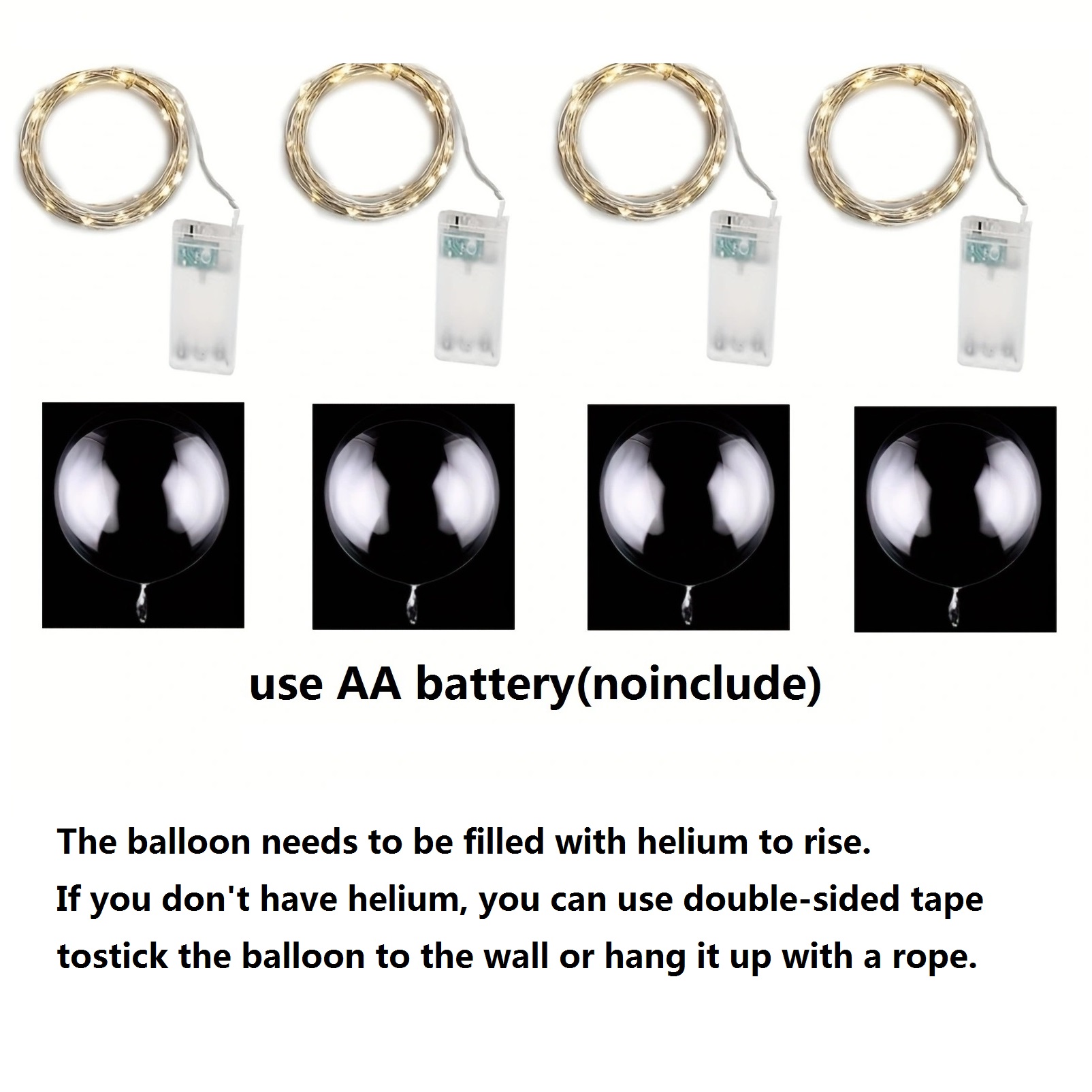 4 قطعة بالون Led مع بالونات بو - مراجعة Led Balloon Light وسعره