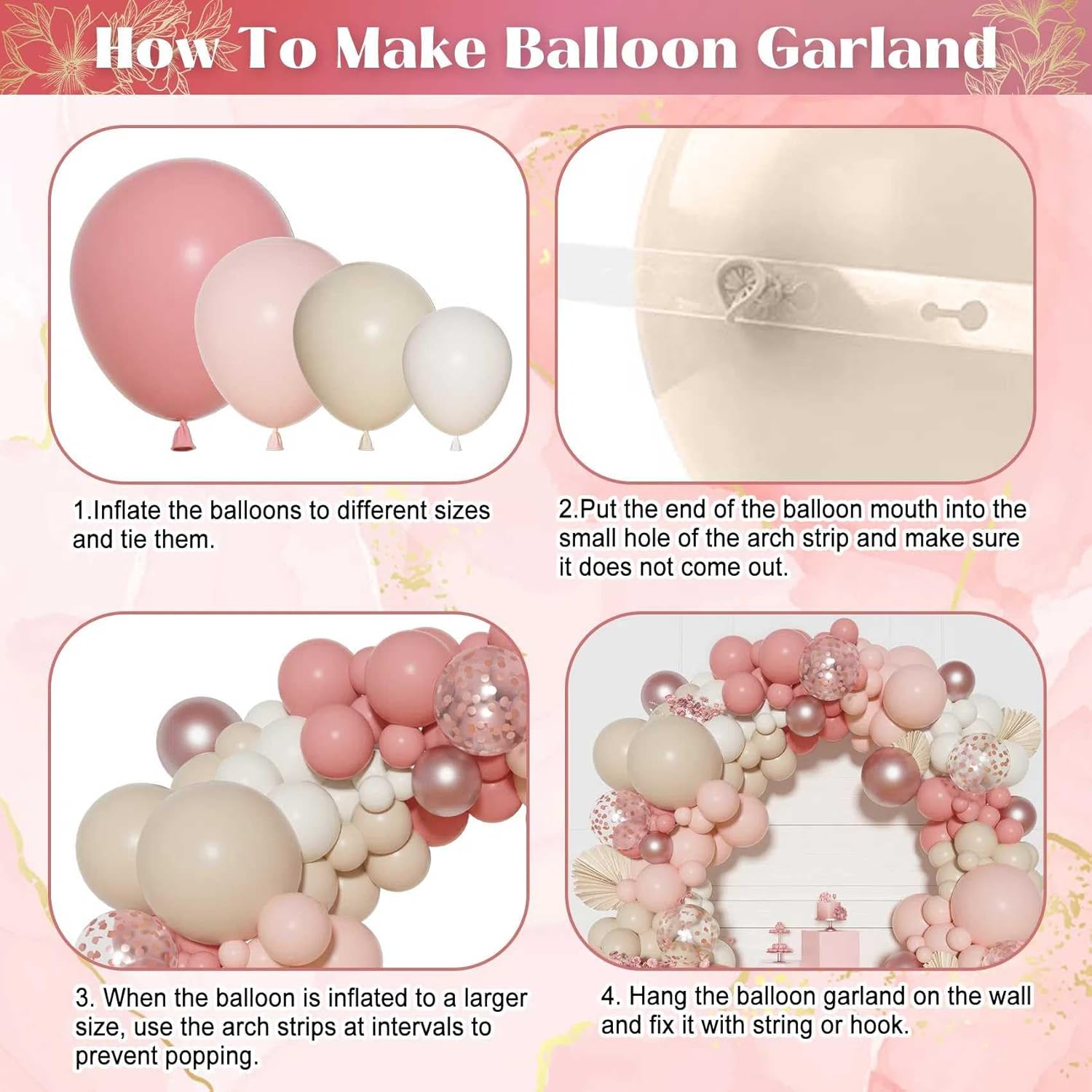 طقم قوس بالونات بوهو وردي مع ب - مراجعة Balloon Arch Kit وسعره