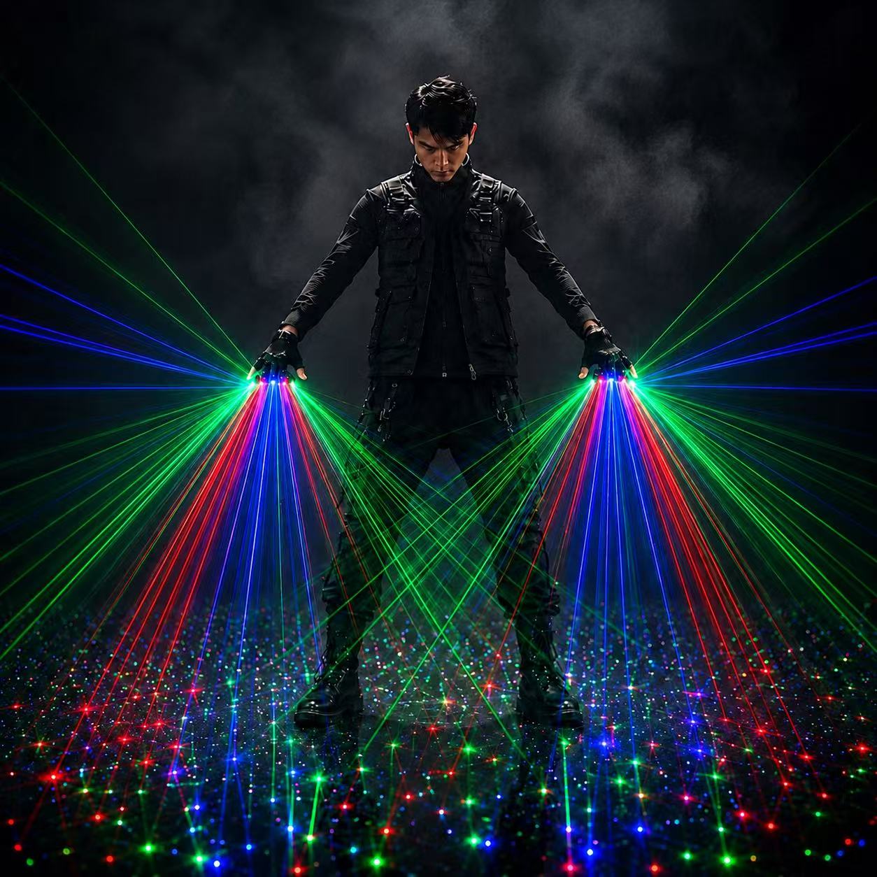 قفازات ليزر RGB قابلة لإعادة ا - مراجعة Event Party Dj وسعره