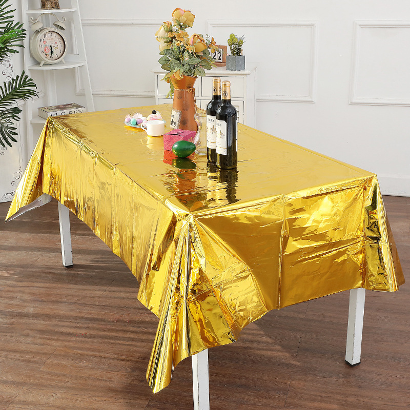 مفرش شظية من الذهب الوردي للاس - مراجعة Table Cloth Disposable وسعره