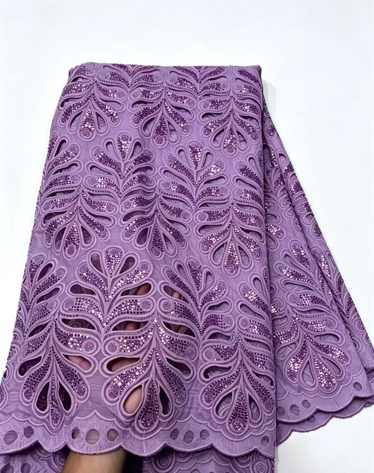 قماش دانتيل أفريقي نيجيري عالي - مراجعة Glitter Tablecloth وسعره