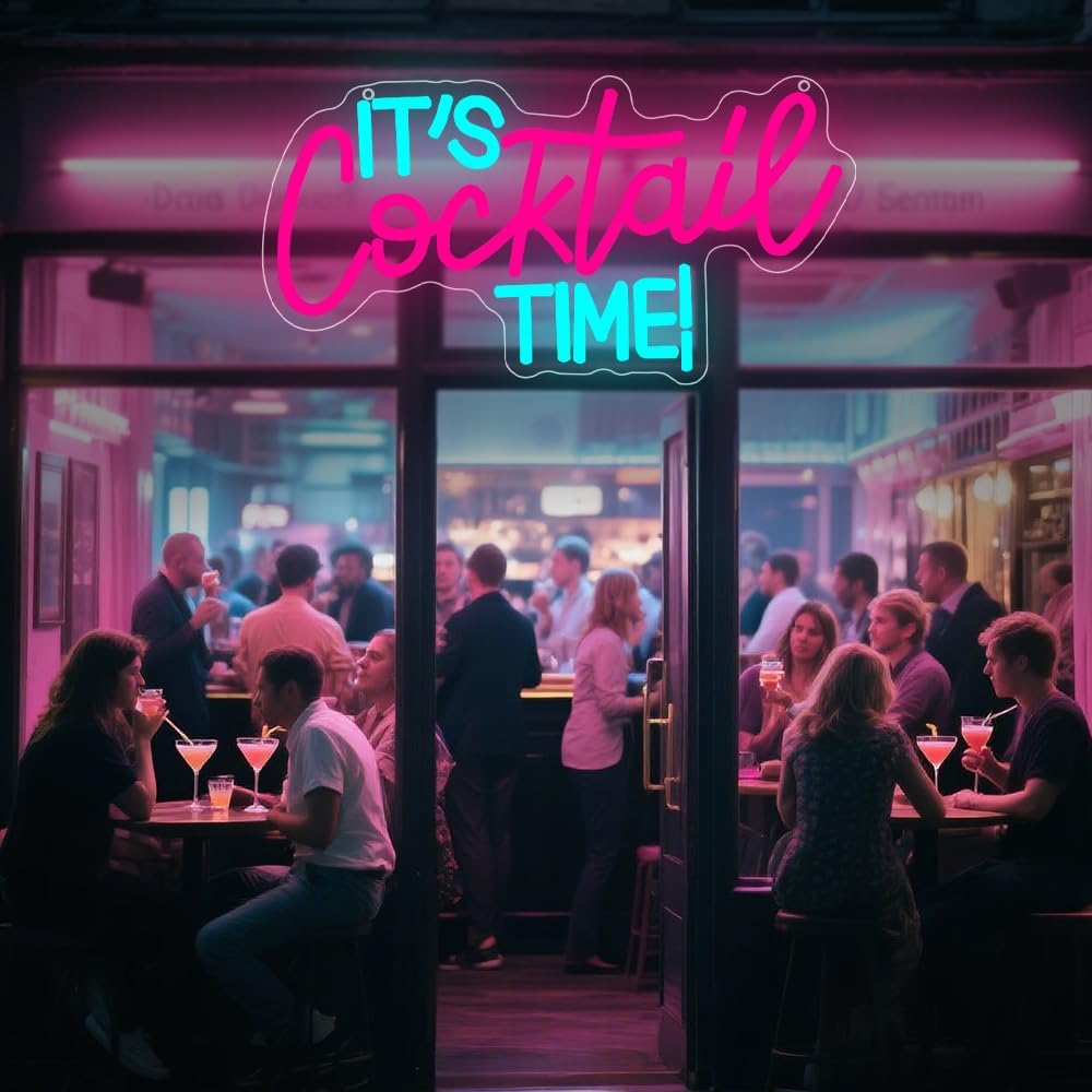 لافتة نيون للكوكتيلات تعمل بال - مراجعة Neon Sign Party وسعره