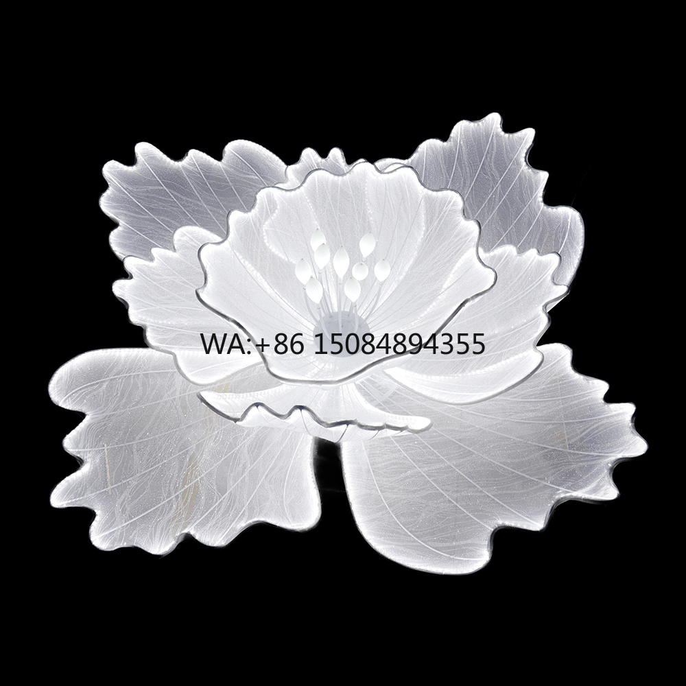 خلفية زهور بيضاء عملاقة بإضاءة - مراجعة Event & Party Supply وسعره