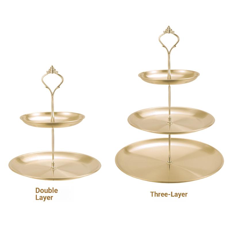 حامل كيك ذهبي وفضي بطبقتين/ثلا - مراجعة Cupcake Stand Tier وسعره