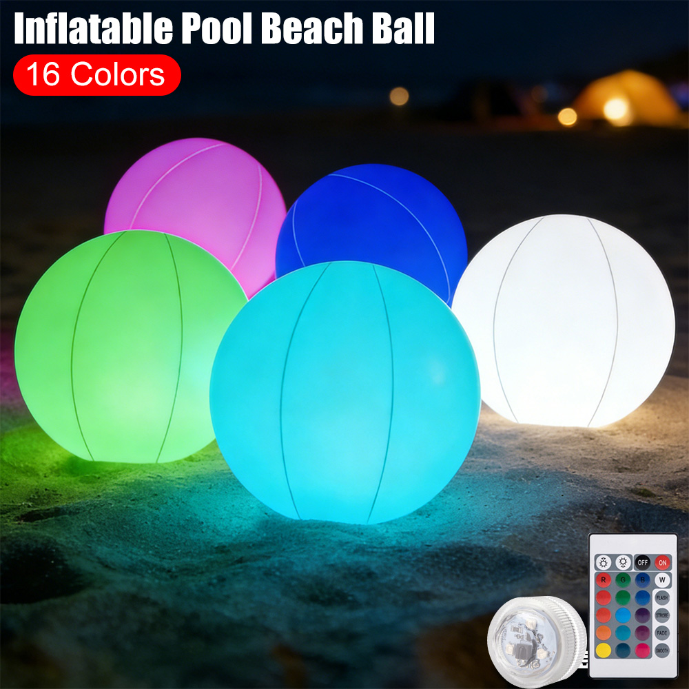 كرة شاطئ قابلة للنفخ مضيئة بتق - مراجعة Led Balloon Light وسعره