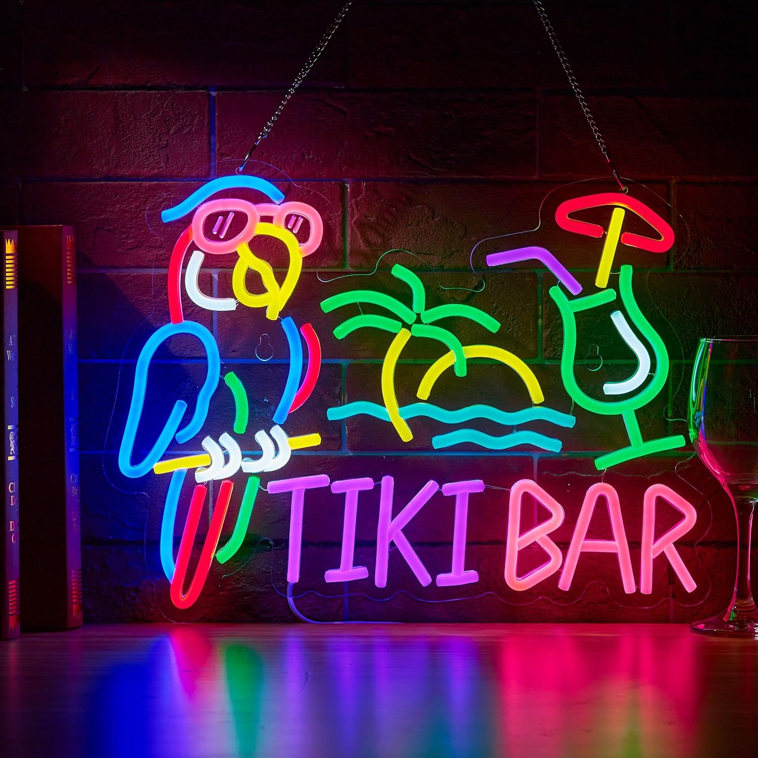 لافتة نيون على شكل ببغاء وشجرة - مراجعة Neon Sign Party وسعره