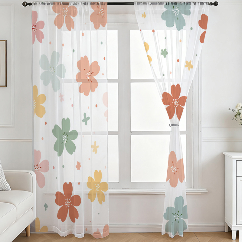 قطعتان من الستائر الشفافة المط - مراجعة Flower Wall Panel وسعره