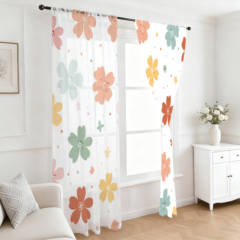قطعتان من الستائر الشفافة المط - مراجعة Flower Wall Panel وسعره
