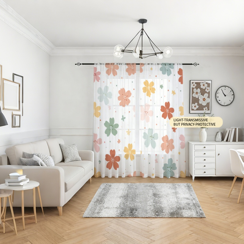 قطعتان من الستائر الشفافة المط - مراجعة Flower Wall Panel وسعره