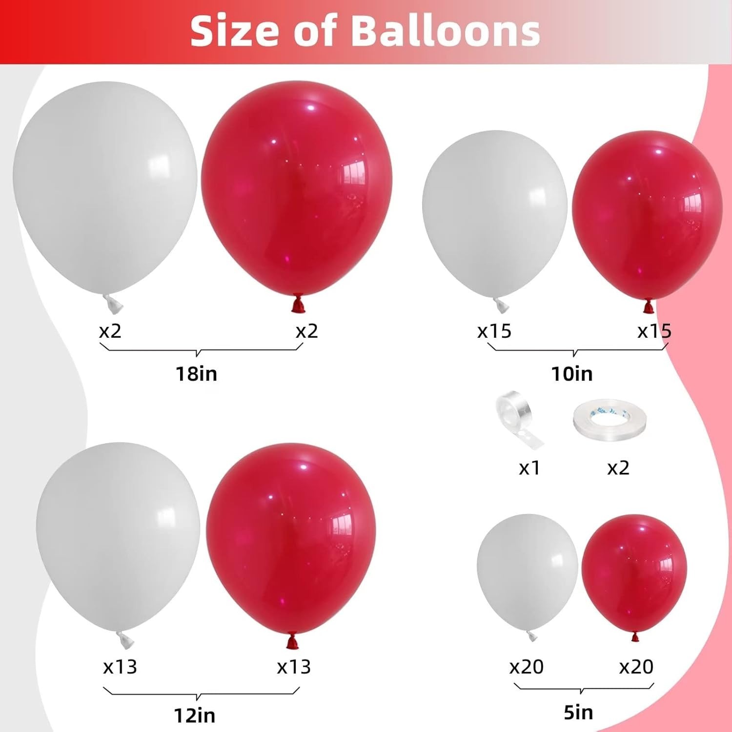 طقم قوس بالون باللونين الأحمر  - مراجعة Balloon Arch Kit وسعره