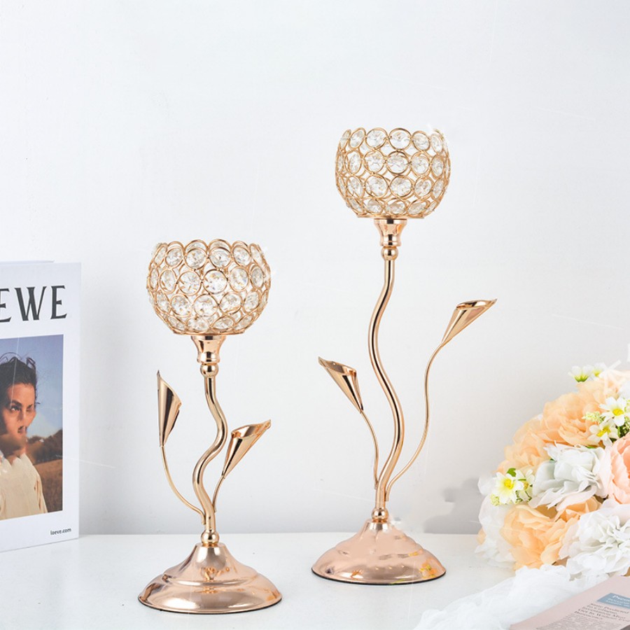 حامل شموع كريستال ذهبي، شمعدان - مراجعة Centerpiece Stick وسعره