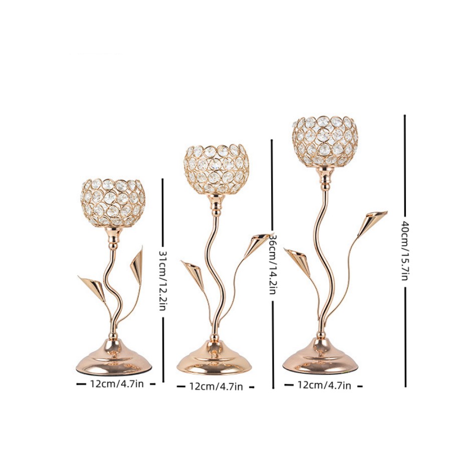 حامل شموع كريستال ذهبي، شمعدان - مراجعة Centerpiece Stick وسعره