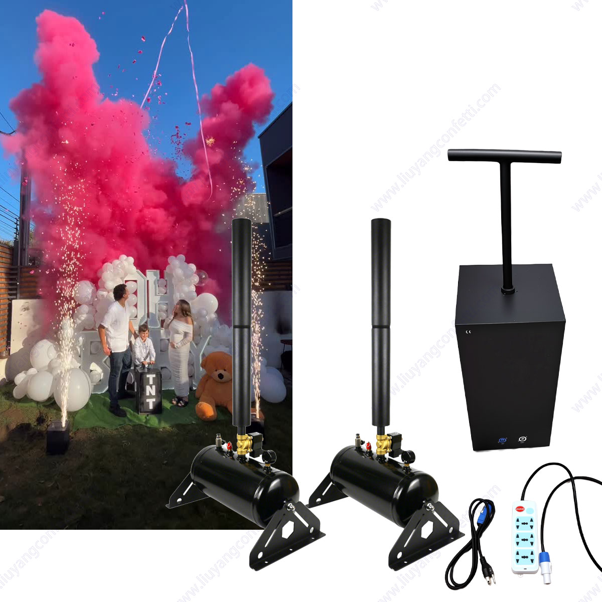 النثار غاسل آلة استحمام الطفل  - مراجعة Confetti Cannon Tube وسعره
