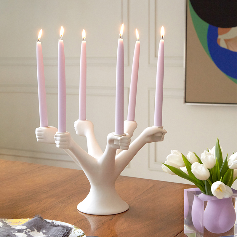 الشمال حاملي شمعة بيضاء الحلي  - مراجعة Centerpiece Stick وسعره
