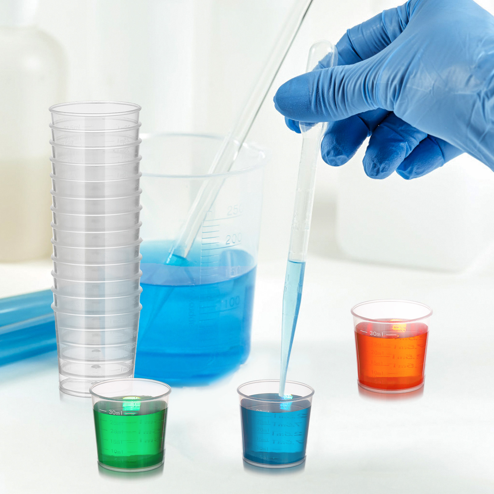 ٥٠ قطعة من أكواب القياس البلاس - مراجعة Plastic Cup 50Pcs وسعره
