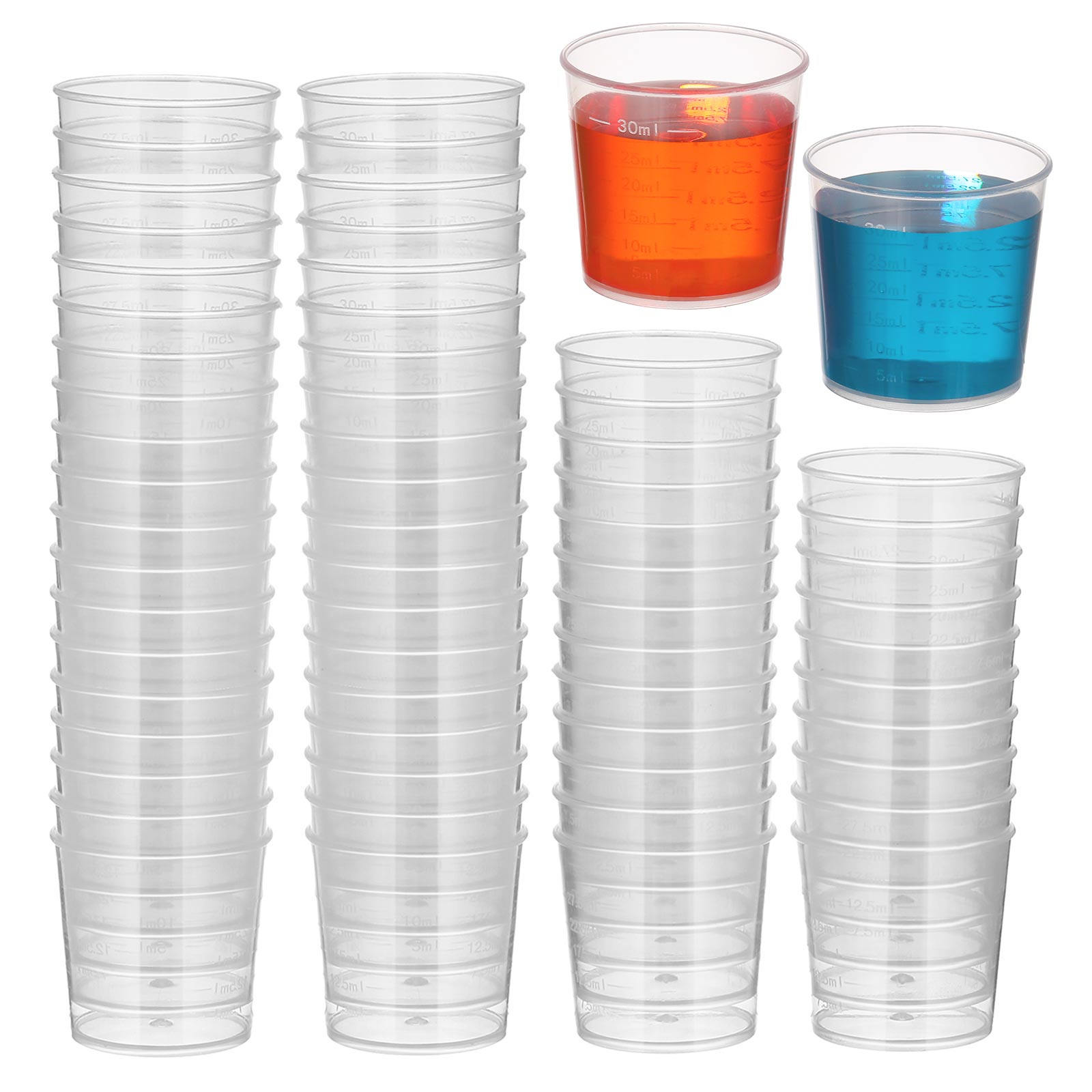 ٥٠ قطعة من أكواب القياس البلاس - مراجعة Plastic Cup 50Pcs وسعره