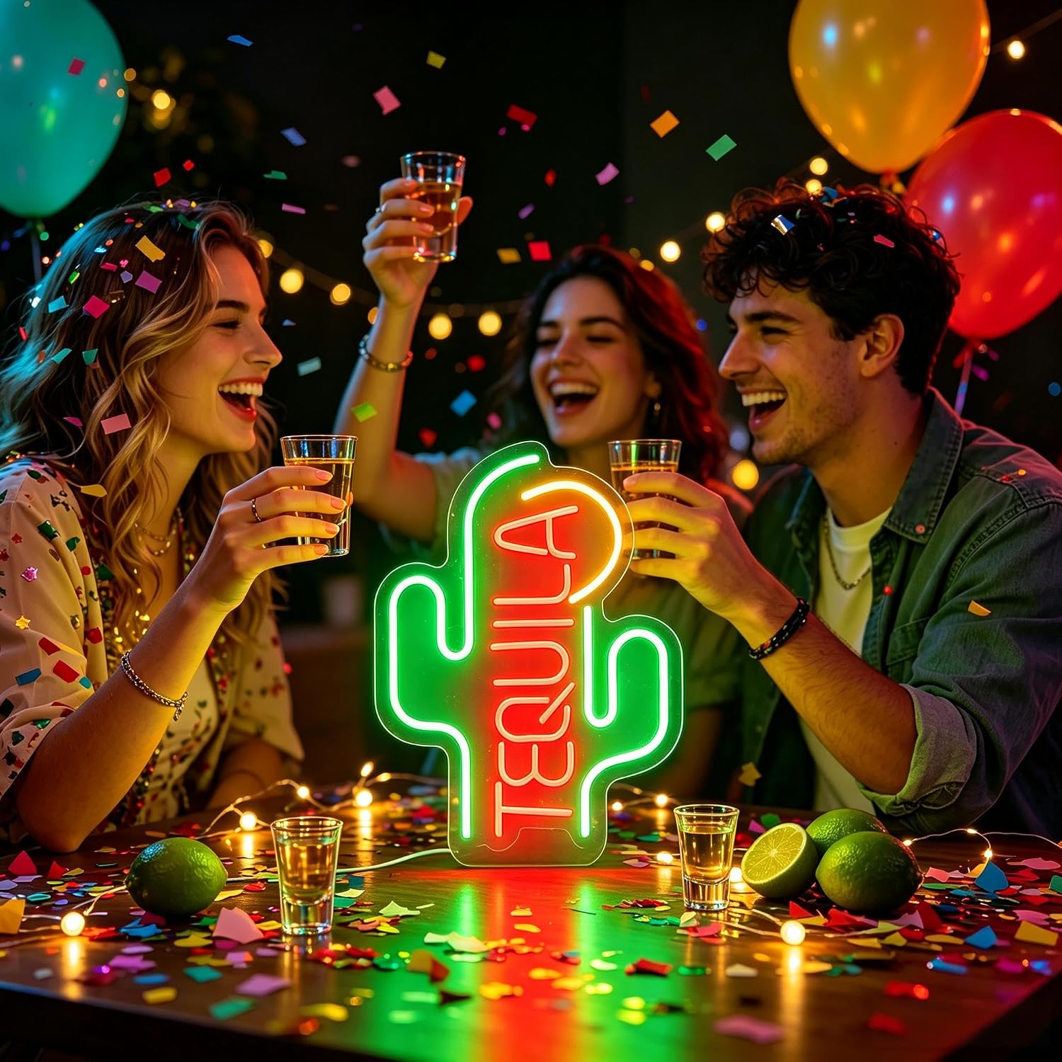 لافتة نيون تيكيلا كاكتوس تعمل  - مراجعة Neon Sign Party وسعره