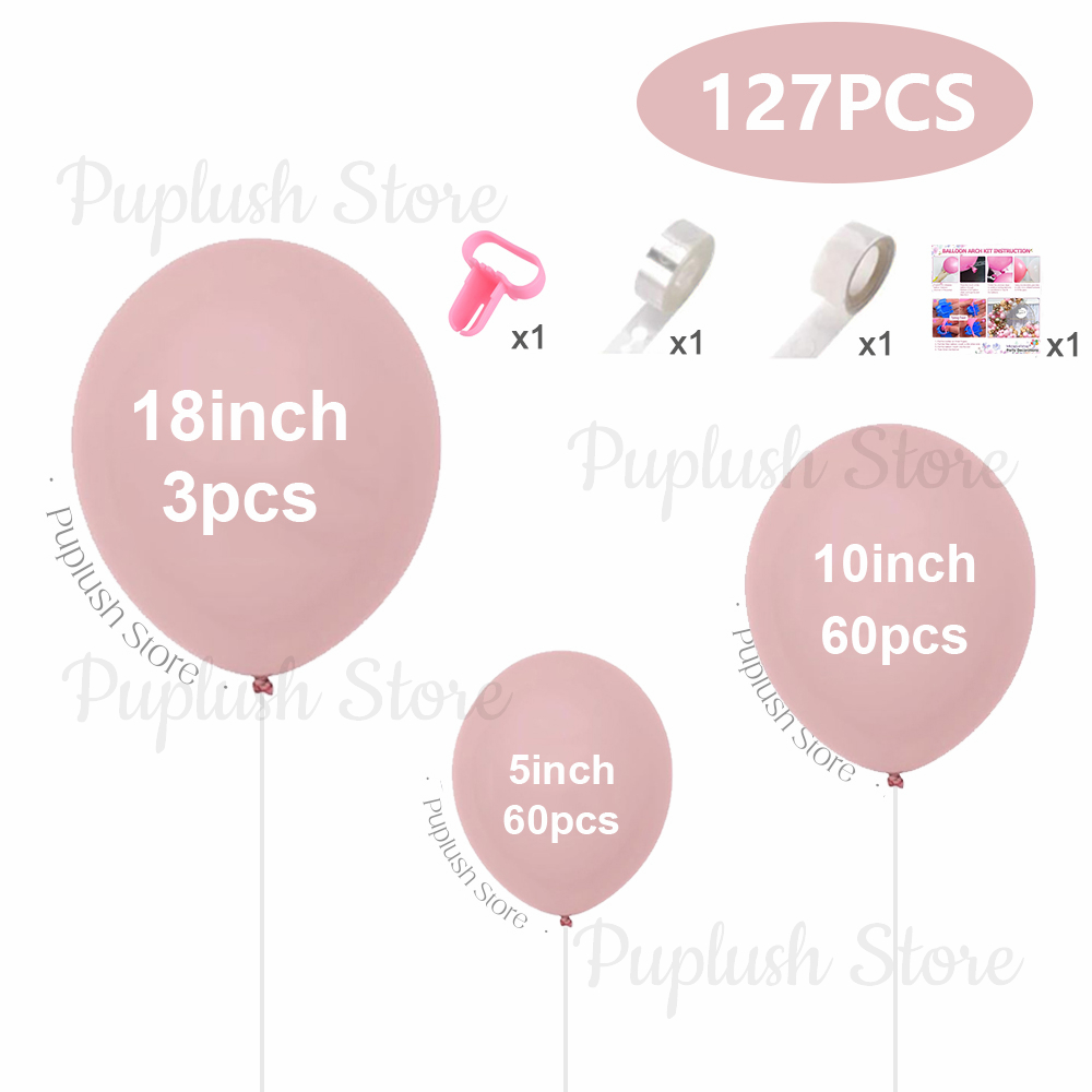 127 قطعة بوهو المغبر الوردي با - مراجعة Balloon Arch Kit وسعره