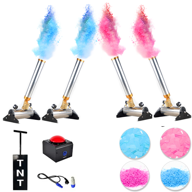 TNT الجنس تكشف مدفع كهربائي ال - مراجعة Confetti Cannon Tube وسعره